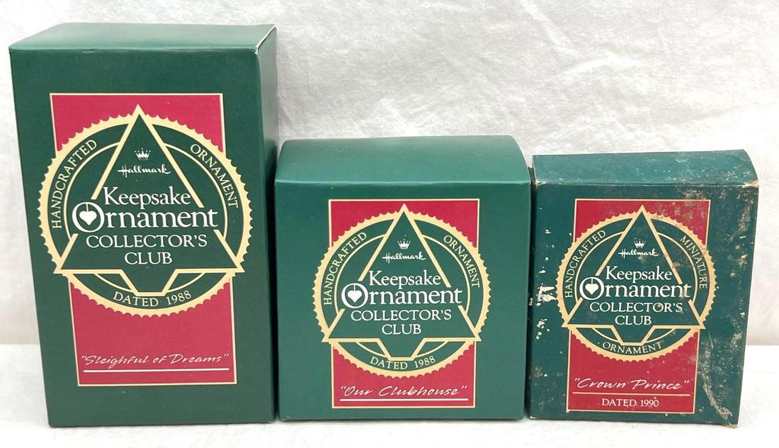 Hallmark Keepsake Ornaments lot Of 3 Collectors Club (1 of 4)