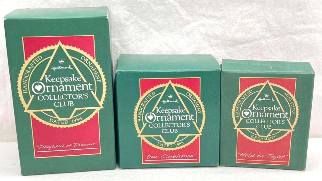 Hallmark Keepsake Ornaments lot Of 3 Collectors Club (1 of 4)