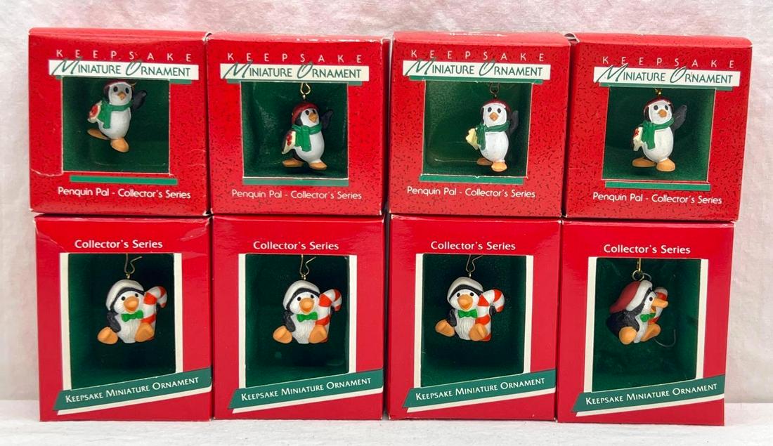 Hallmark Keepsake Ornaments lot of 8 Miniatures Penguin Pals (1 of 3)