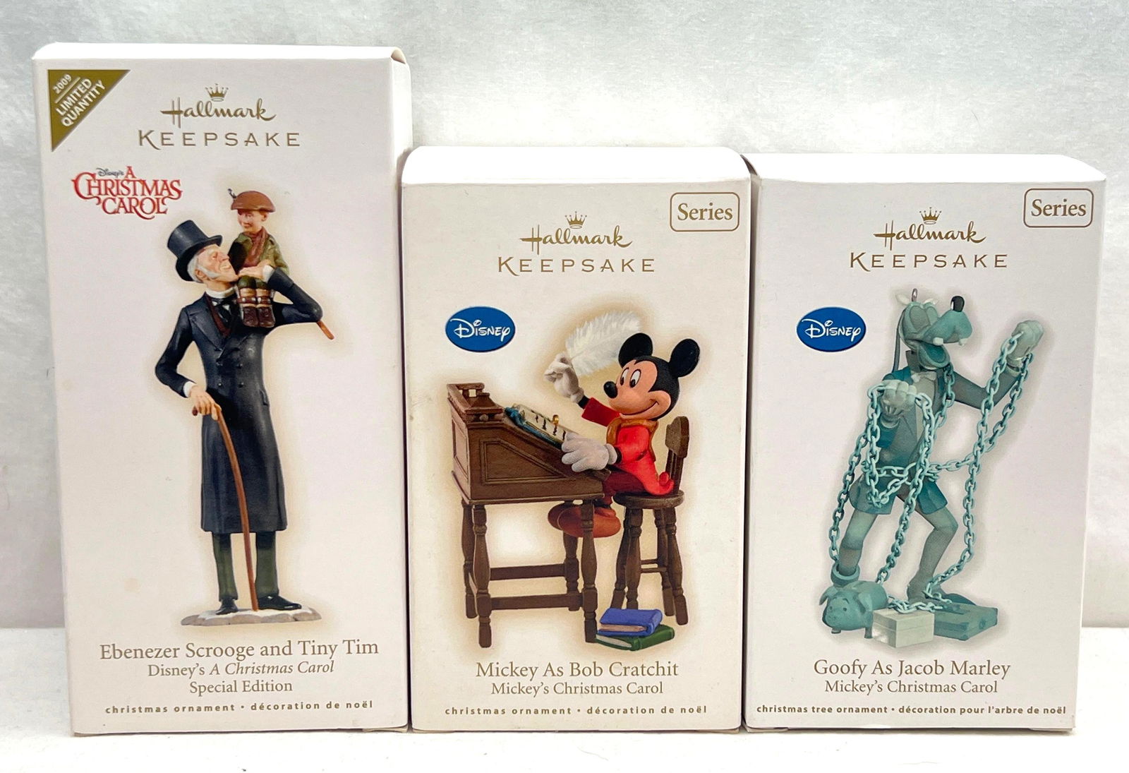 Hallmark Keepsake Ornaments Lot of 3 Mickeys Christmas Carol and Disney's A Christmas Carol (1 of 7)