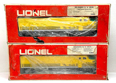 Modern Era Lionel O Gauge 8464 8465 Rio Grande F-3 A diesel units in original box (1 of 5)