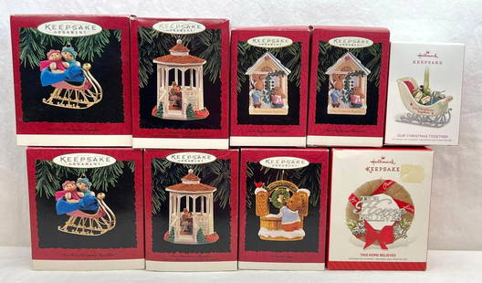 Hallmark Keepsake Ornaments Lot of 9 Our Christmas Together and More: Hallmark Keepsake Ornaments Lot of 9 Our Christmas Together and More. This lot includes, Two-1995 Our Christmas Together, Two-1994 Our First Christmas Together, Two-1996 Our Christmas Together, featur