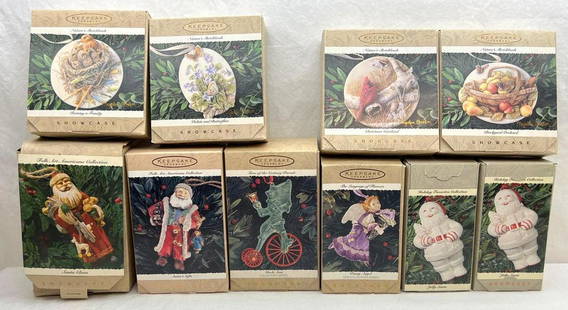 Hallmark Keepsake Ornaments Lot of 10 Natures Sketchbook Folk Art and More: Hallmark Keepsake Ornaments Lot of 10 Natures Sketchbook Folk Art and More. This lot includes, Two-1994 Jolly Santa, 1993 Santa Claus, Folk Art, 1996 Santa's Gifts, Folk Art, 1996 Pansy Angel,