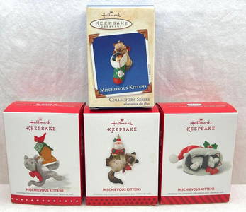 Hallmark Keepsake Ornaments Lot of 4 Mischievous Kittens