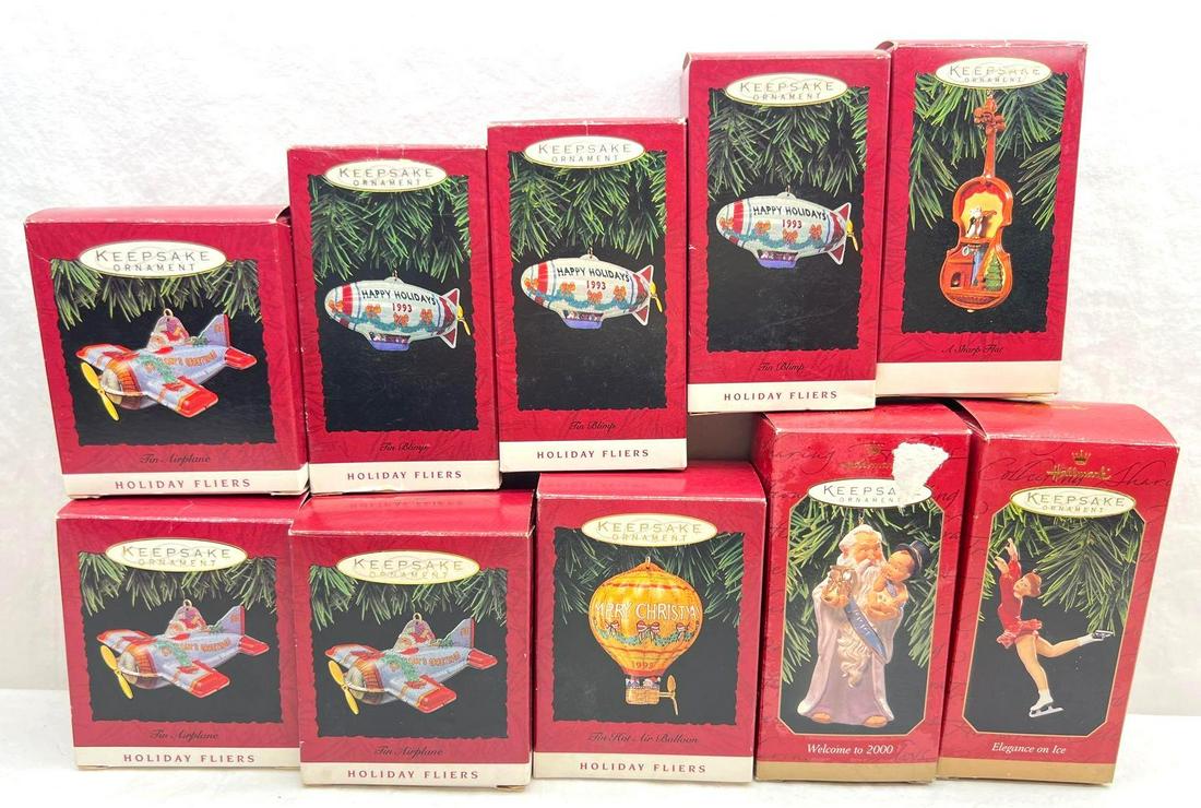 Hallmark Keepsake Ornaments Lot of 10 Holiday Fliers and More (1 of 7)