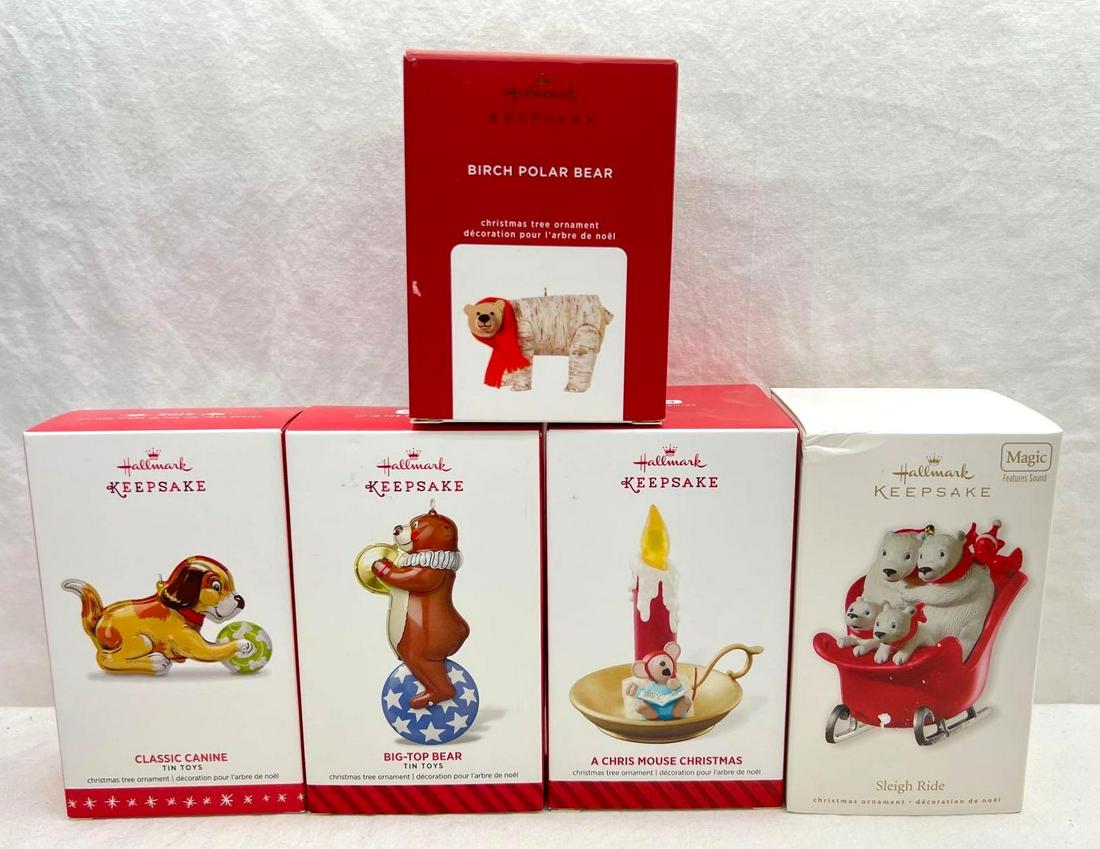 Hallmark Keepsake Ornaments Lot of 5 Tin Toys Chris Mouse and More (1 of 4)
