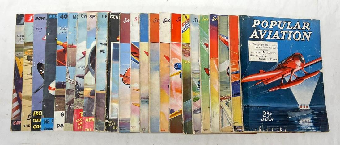 Twenty-three issues Popular Aviation July '31- Mar '41 (1 of 8)