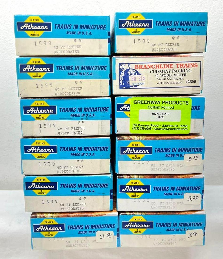 Twelve Athearn HO Gauge freight trains in box unbuilt (1 of 4)