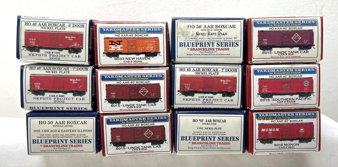 Twelve HO Gauge Branchline Blueprint Yardmaster box cars in boxes (1 of 4)