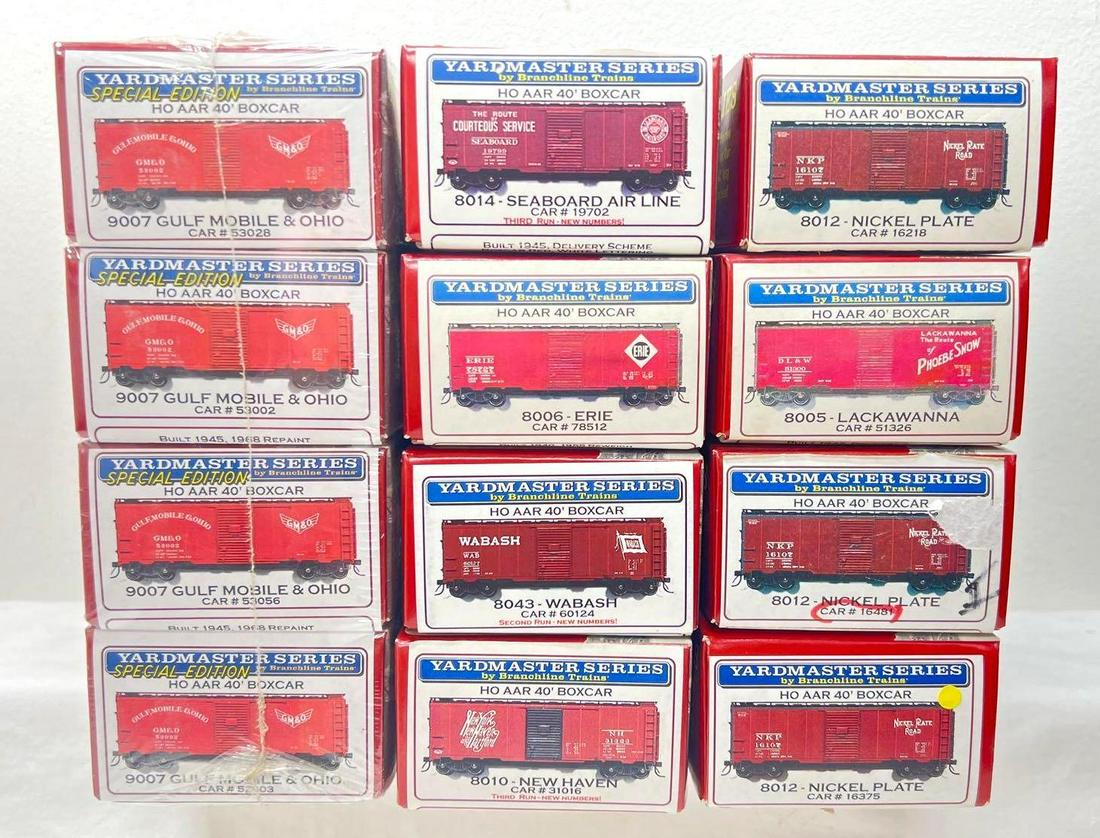 Twelve HO Gauge Branchline Yardmaster series box car kits unbuilt in boxes (1 of 5)