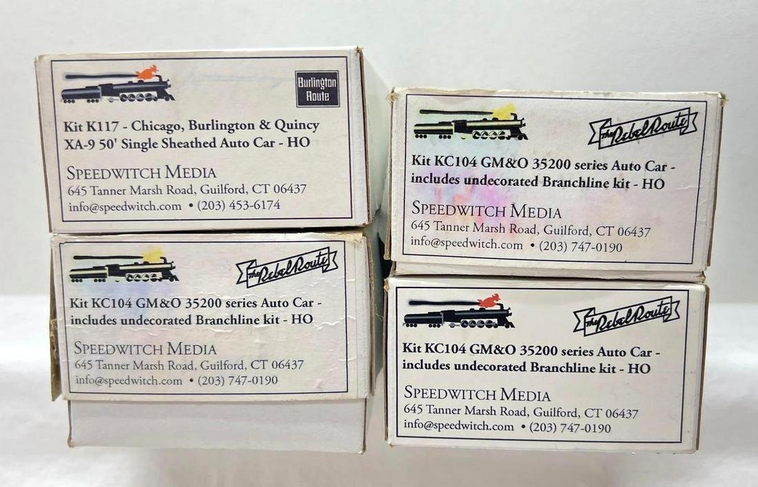Four Speedwitch Media HO Scale CB&Q GM&O in boxes (1 of 5)