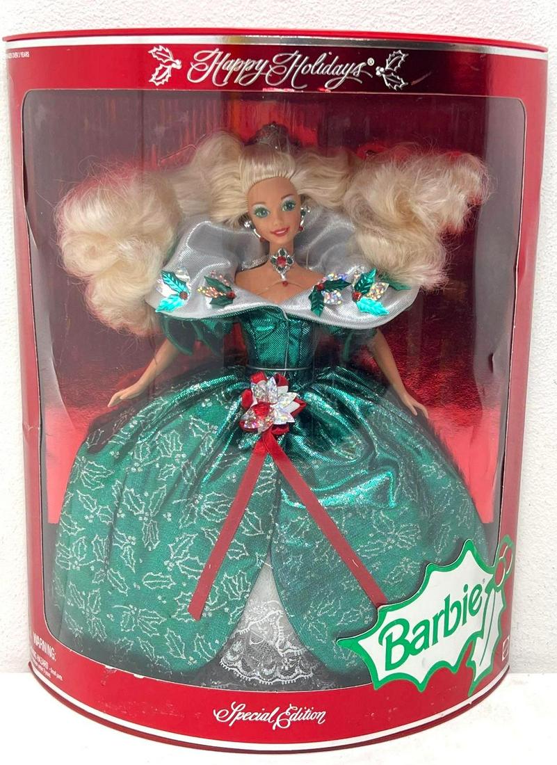 Holiday memories best sale barbie 1995 value