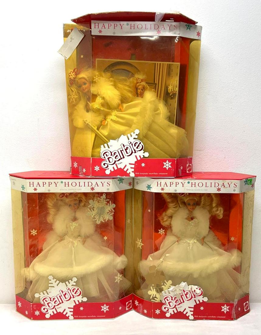 Mattel Happy Holidays Special Edition Barbie Three 1989 (1 of 11)