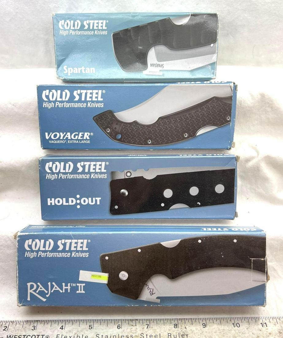 Four Cold Steel High Performance Knives Rajag II Voyager Hold Out and Spartan (1 of 5)