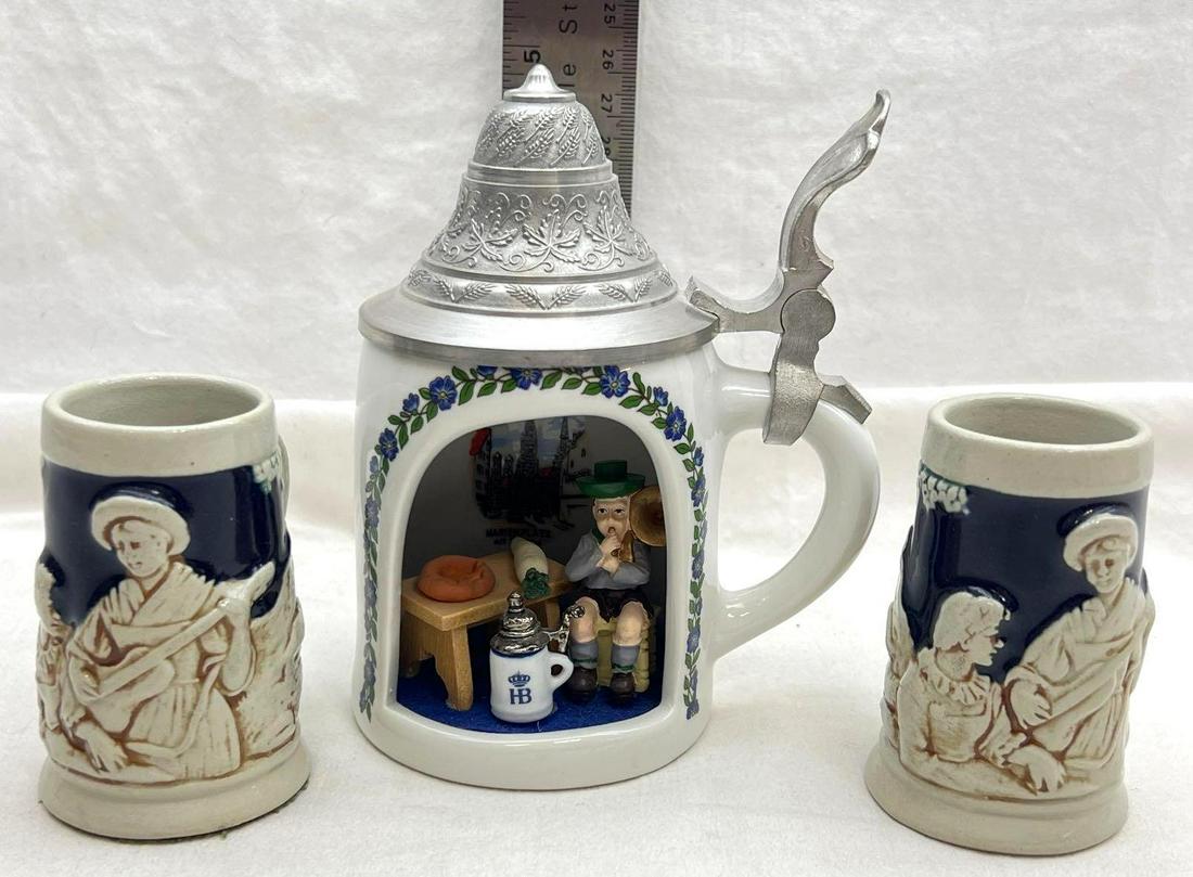Three Beer Steins Reutter small Giuseppe Armani Steins (1 of 7)
