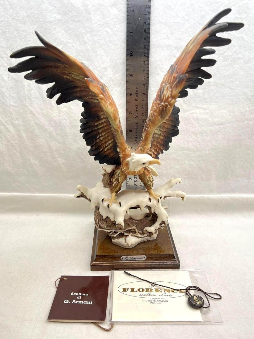 Florence Giuseppe Armani Eagle Statue Dated and Signed (1 of 7)