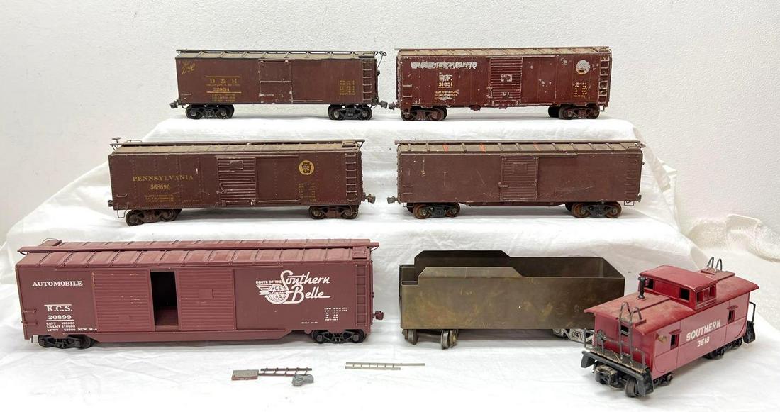 Brass O gauge freight cars tender more (1 of 5)