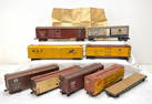 Prewar O scale 2 and 3 rail freight cars kit built brass wood