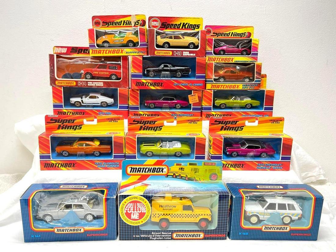 Fifteen Matchbox Speed Kings Superkings In Box