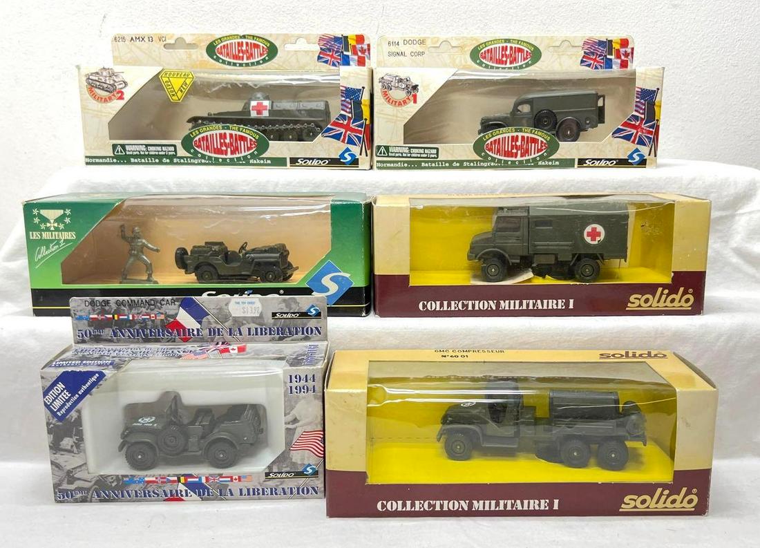 Six Solido die cast military vehicles in original packages (1 of 11)