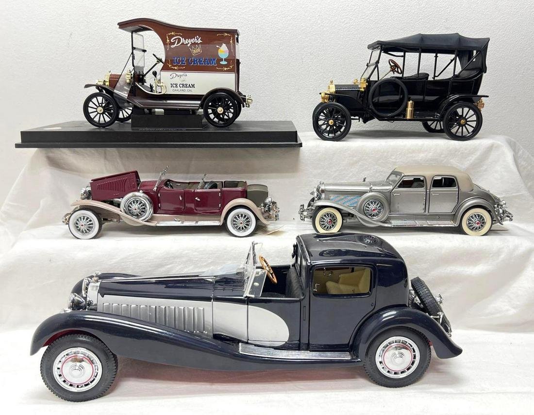 Five Franklin Mint Precision Models vintage autos loose (1 of 15)