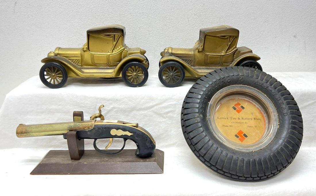 Seiberling Tire Ashtray flintlock lighter auto banks (1 of 9)