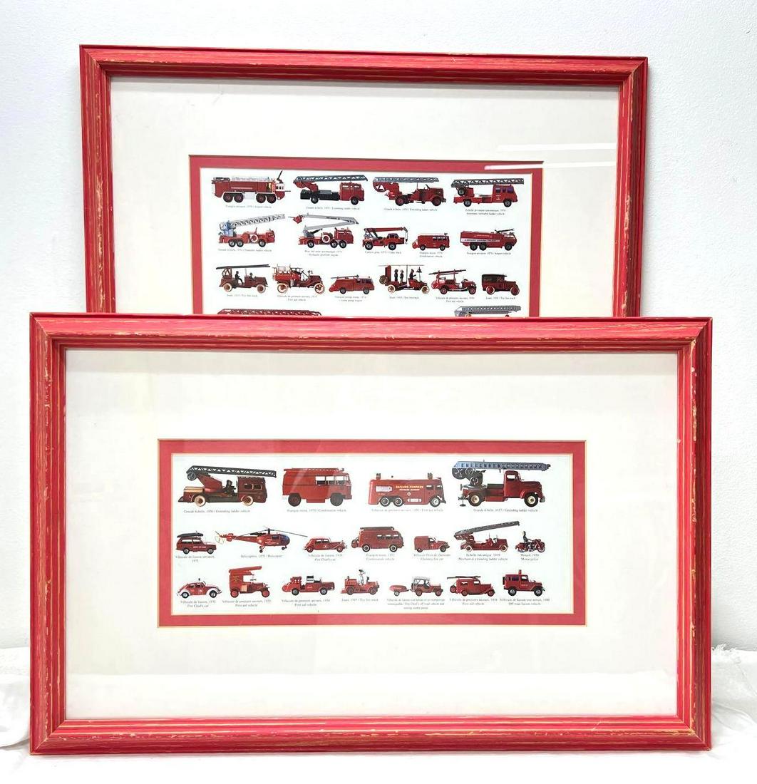 Two Vintage/Antique Fire Engine prints framed (1 of 5)