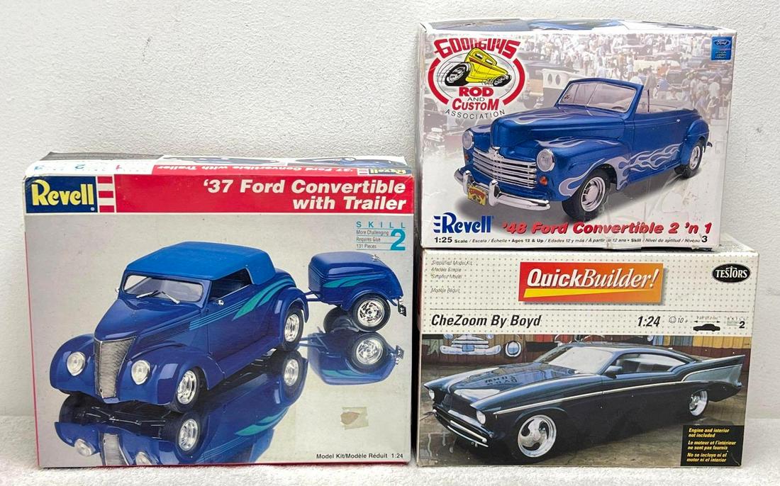 Testors 5201 Revell 85-2047 7245 1:24 1:25 unbuilt kits in box (1 of 6)