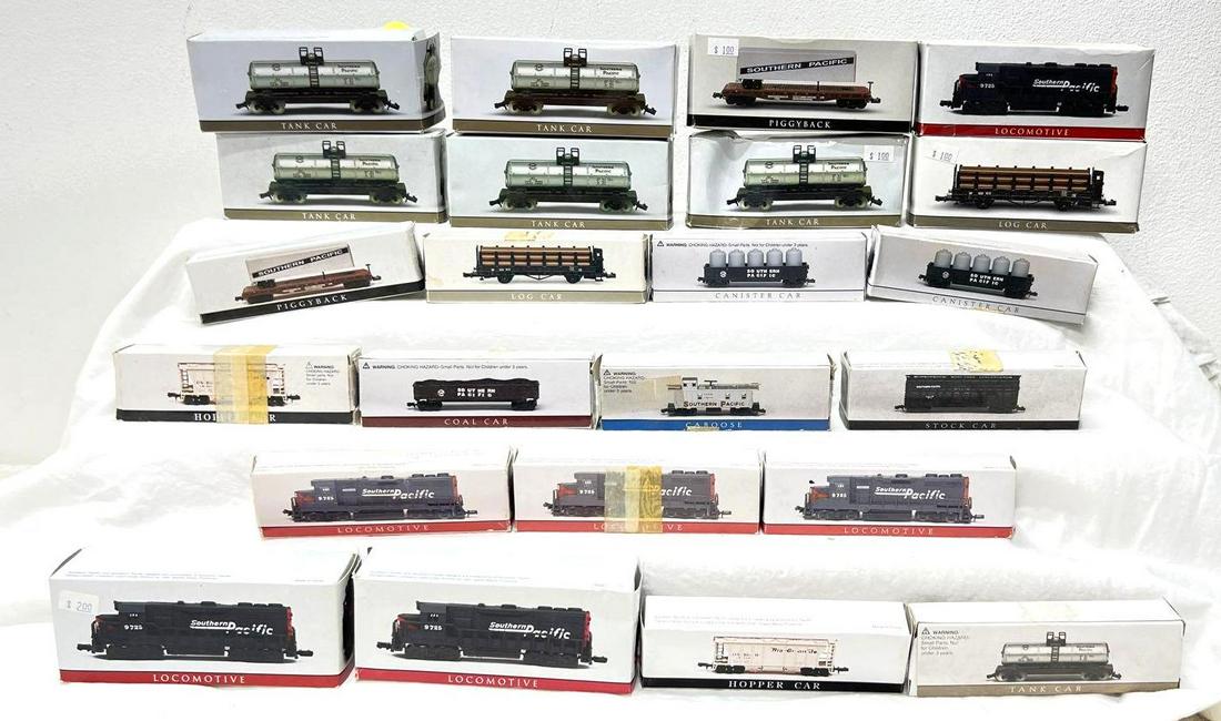 Six High Speed N Scale diesel locos seventeen freight (1 of 12)