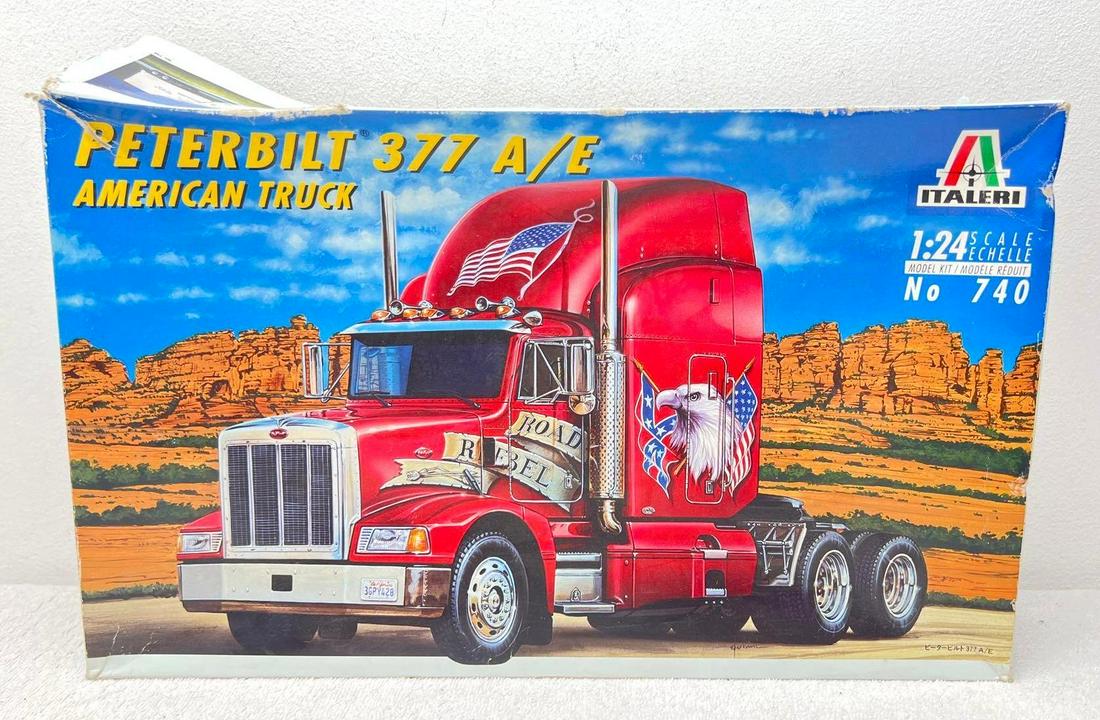 Italeri No. 740 Peterbilt 377 A.E American Truck unbuilt kit in box (1 of 7)