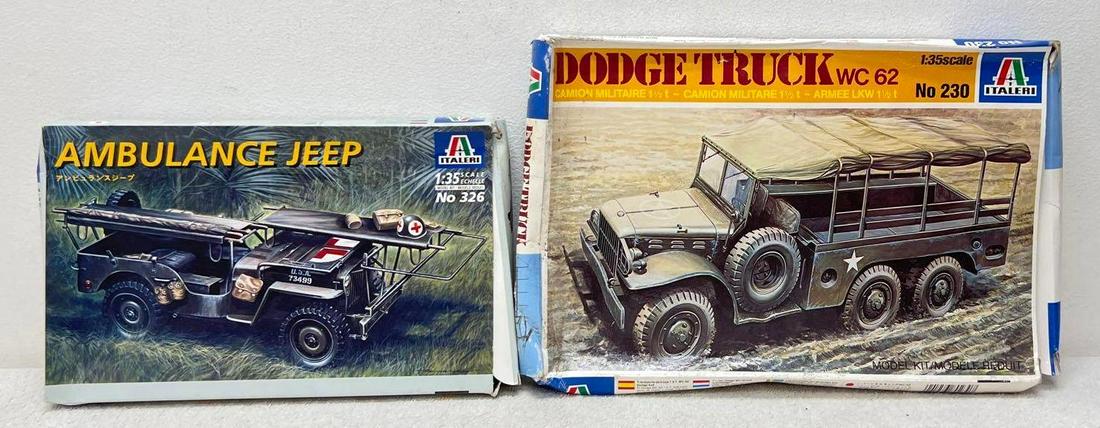 Italeri 1:35 230 Dodge WC62 326 Ambulance Jeep unbuilt kits in box (1 of 4)