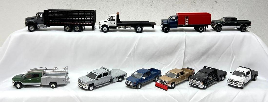 Greenlight 1/64 die-cast service shop flatbed 2015 Chevy 3500 2018 Ram 3500 (1 of 10)