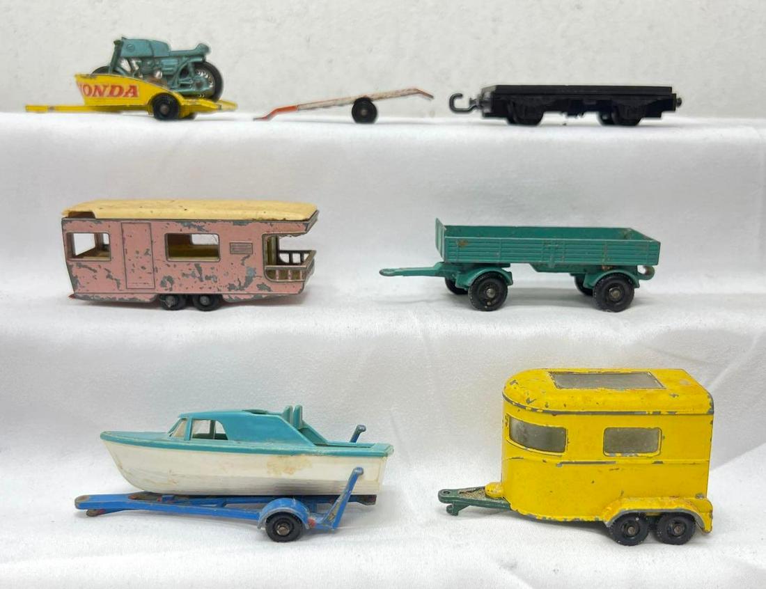 Lesney Matchbox 43 23 2 38 9 flatcar die-cast vehicles original condition (1 of 10)