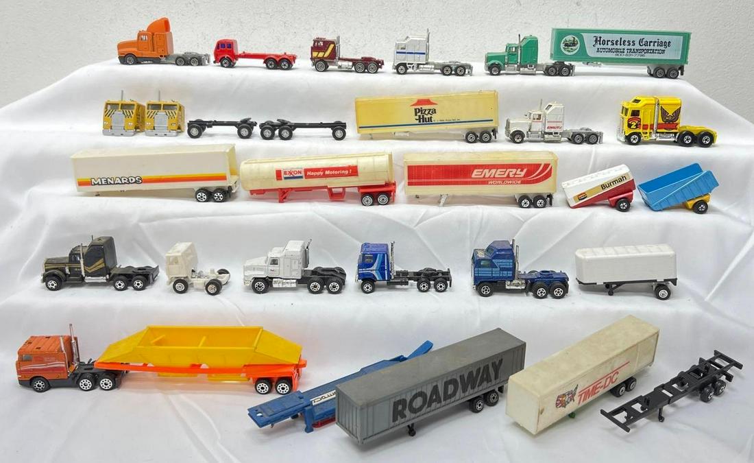 Lindberg Line Road Champions Hot Wheels Zee Toys Huge lot Semi Tractors (1 of 20)