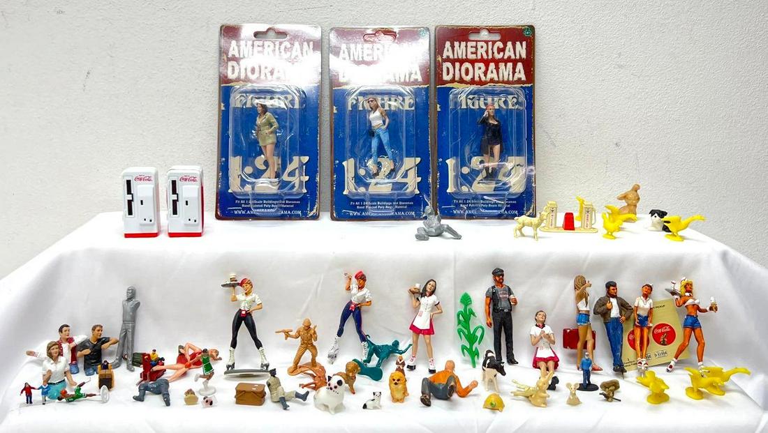 Three American Diorama Figures 1:24 on card loose figures animals more (1 of 13)