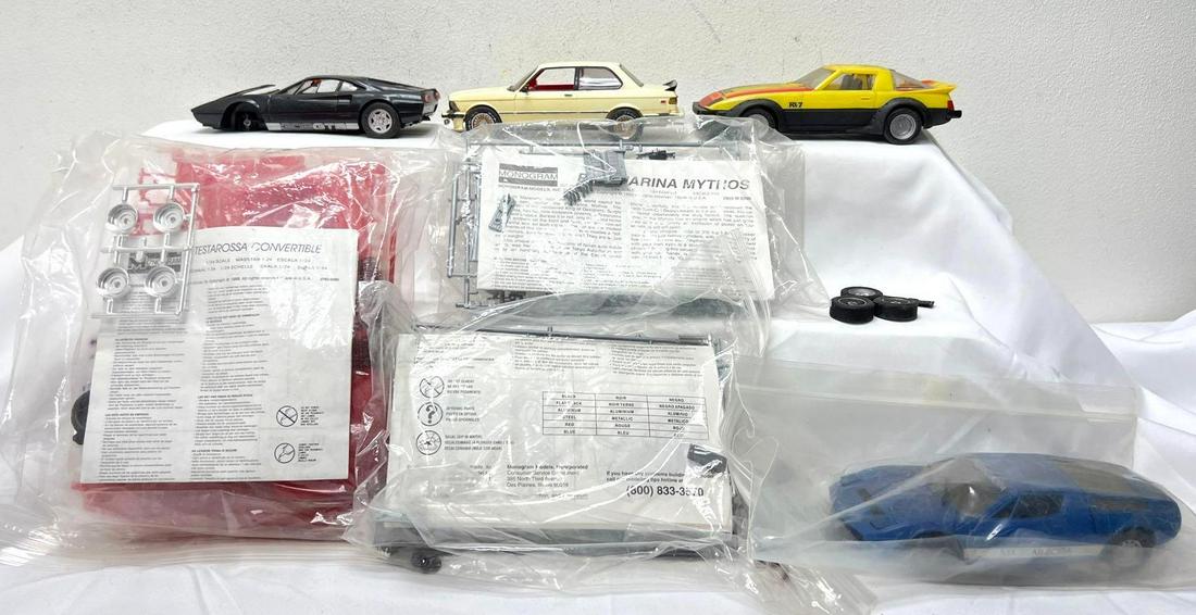 Maserati Bora Mazda RX-7 308GTB BMW built unbuilt parts on sprue Big Lot (1 of 8)