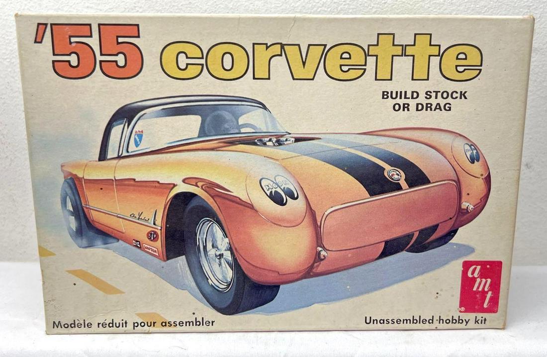 AMT 1/25 T287 '55 Corvette unbuilt complete instructions in original box (1 of 8)