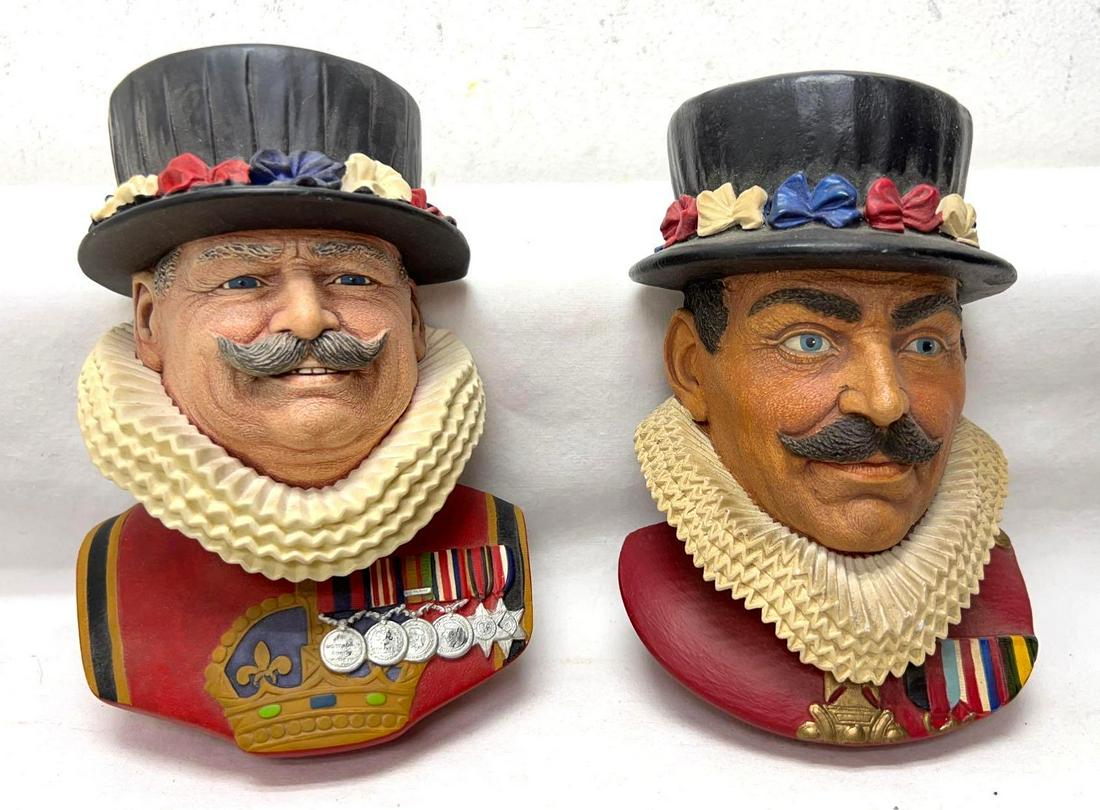 Bossons Yeoman Of The Guard Beefeater And The Beefeater Chalkware Head Wall Art Lot of 2 (1 of 4)