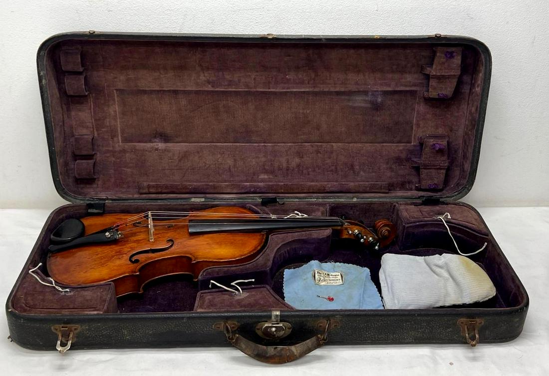 Violin/Viola double instrument case w/unsigned Violin (1 of 20)