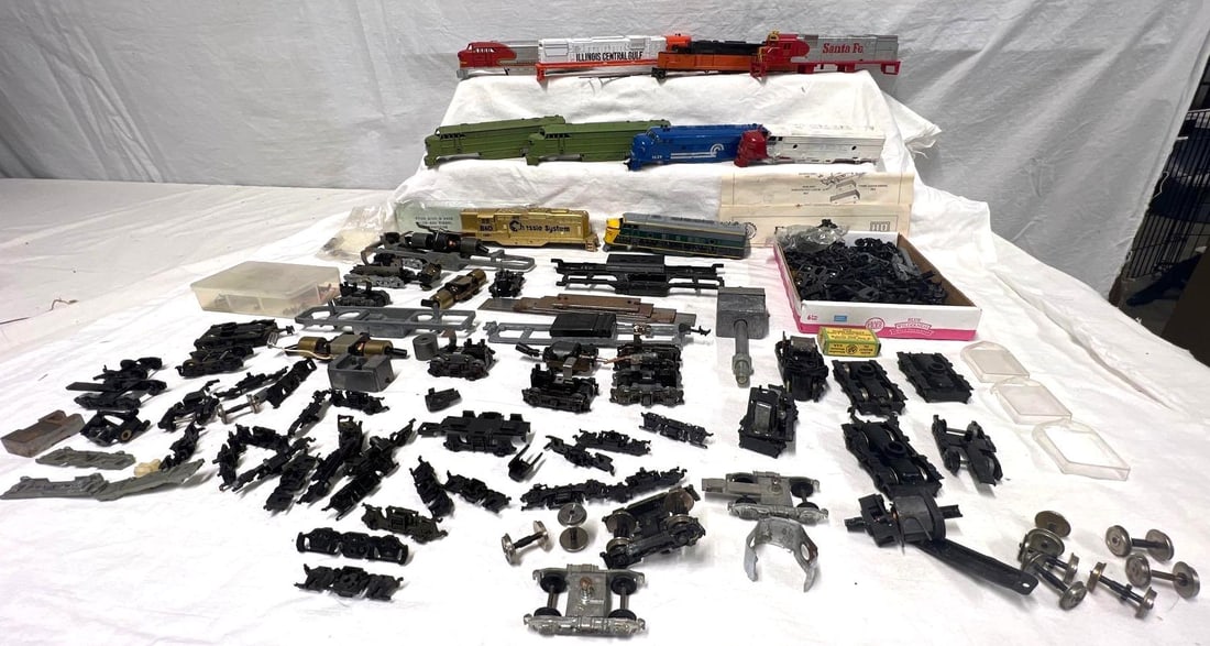 HO Gauge diesel loco shells frames motors wheels: HO Gauge diesel loco shells, frames, motors, wheels and more. Please view the photos of the items in this lot carefully as they are being sold as they are shown in our photos with NO returns or refund