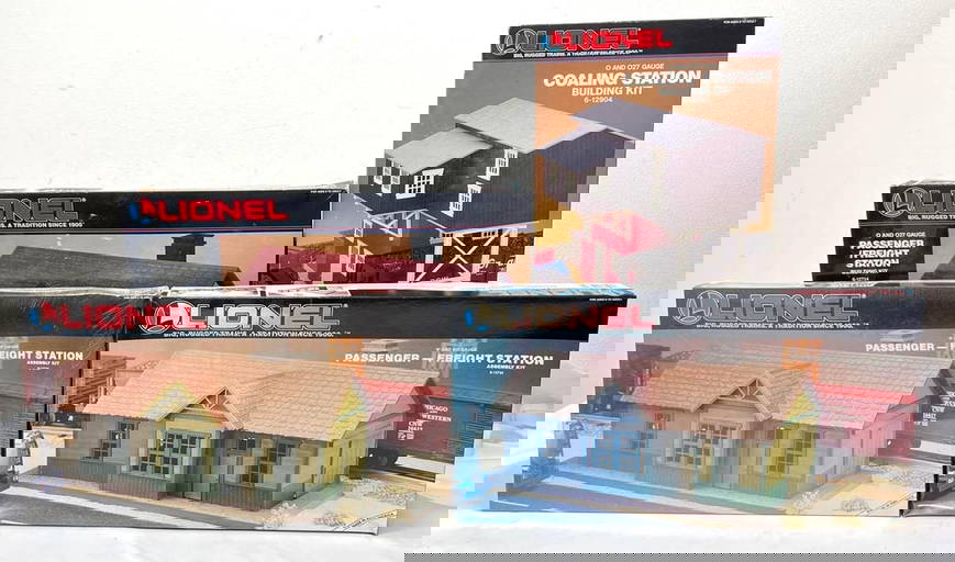 Modern Era Lionel O Gauge Building Kits 12904 Three 12734 In Boxes