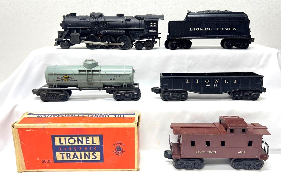Postwar Lionel O Gauge 2026 2-6-2 tender 6035 in box 6032 6037 semi-Scout (1 of 7)