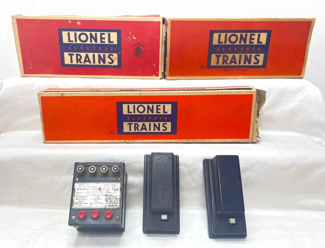 Postwar Lionel O Gauge 151 151 152 in box 65 147 147 accessories (1 of 10)