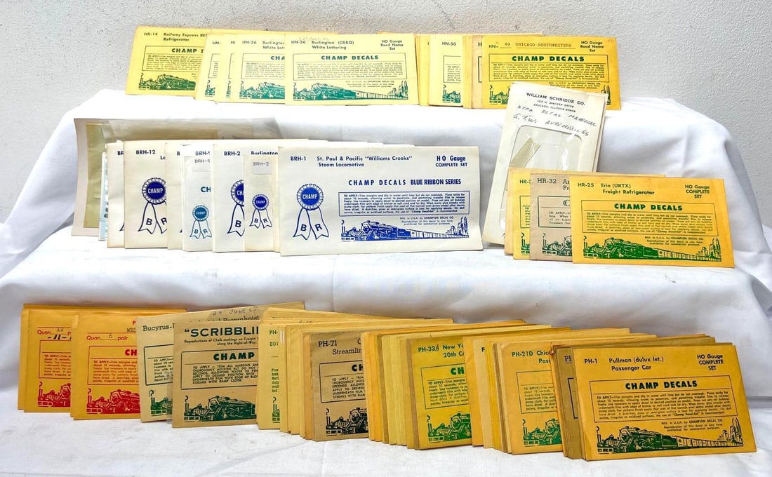 Champ Decals HO HOn 145 envelopes HN HT HR HX PH BRH ACE decals (1 of 12)