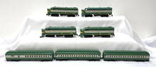 HO Scale Hobbyline Erie diesel train 4 A units 3 passenger