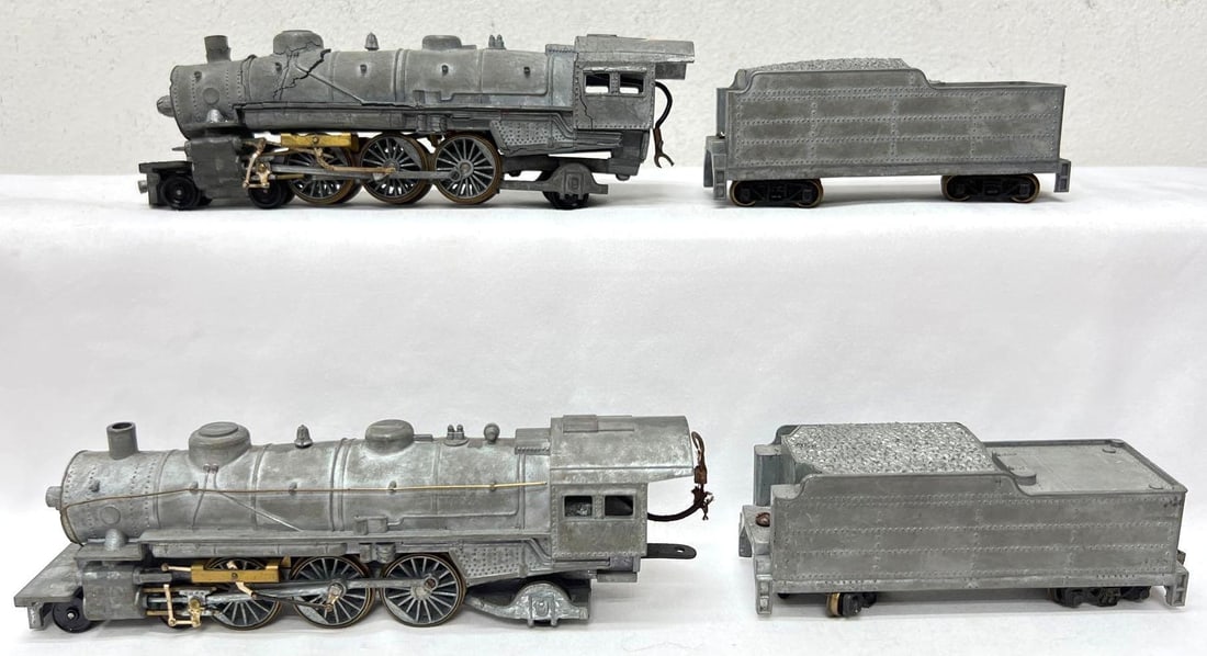 HO Scale unmarked die-cast and brass 4-6-2 steam locos tenders (1 of 6)