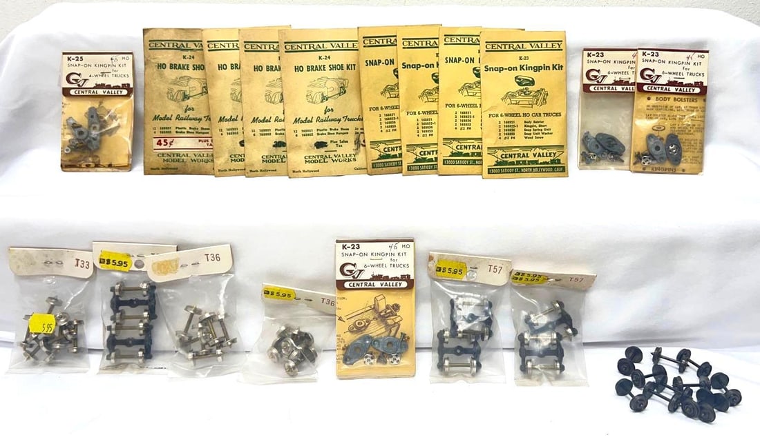 HO Gauge Central Valley K-23 K-24 K-25 T33 T36 T55 T57 NOS in package (1 of 7)