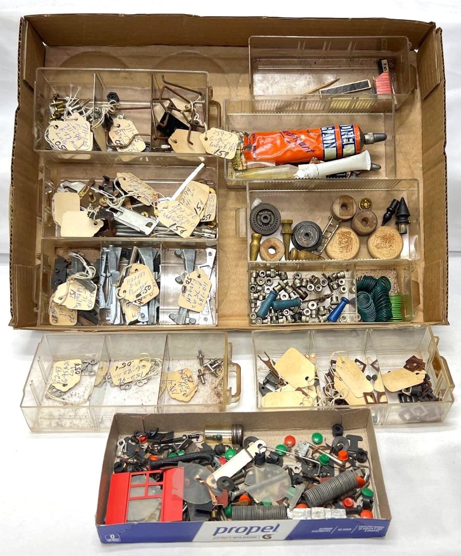 Postwar Lionel O Gauge parts switches binding nuts some identified (1 of 8)