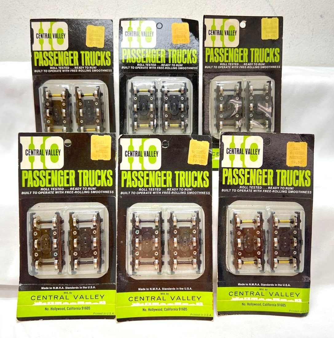 Central Valley HO Scale 6-wheel passenger trucks 221 222 NOS (1 of 3)