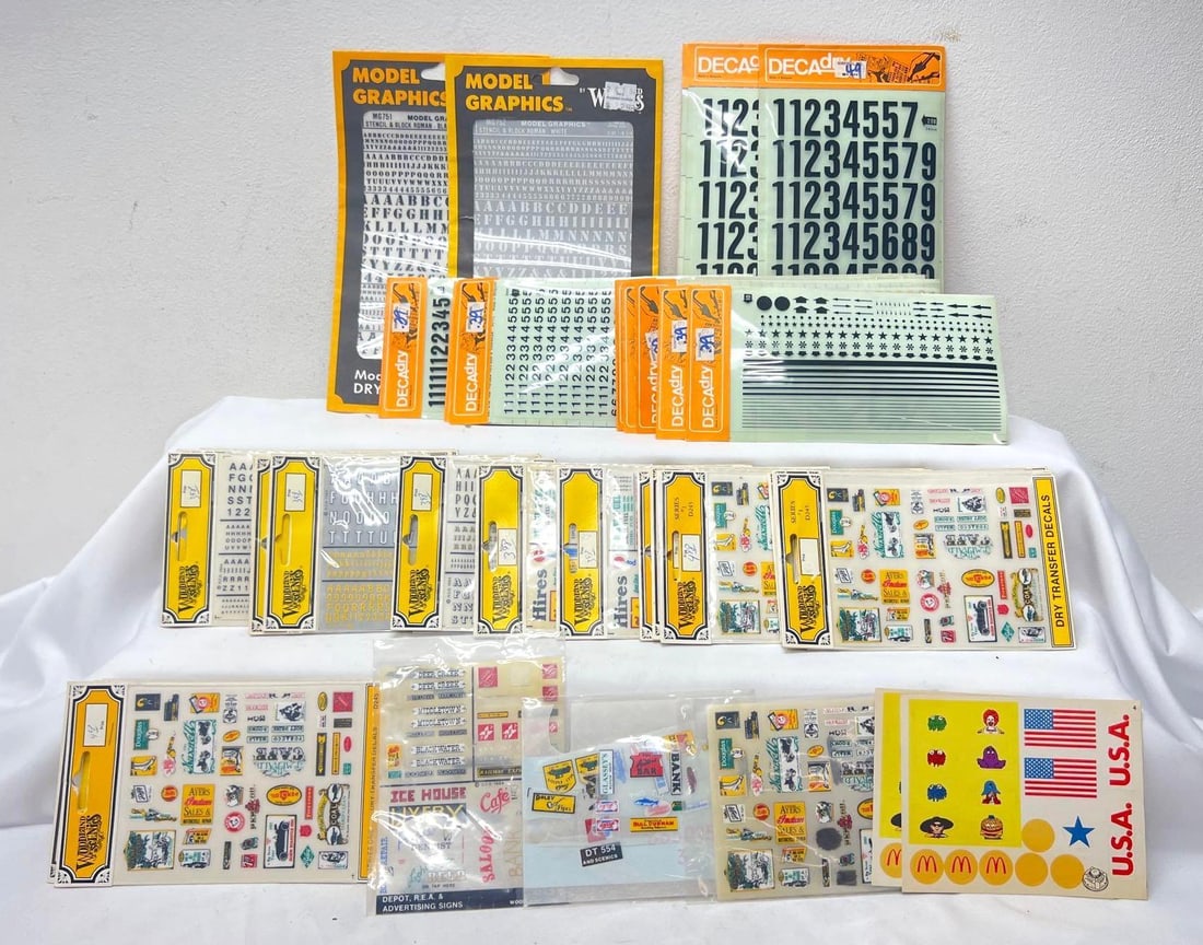 Woodland Scenics dry transfer decals signs letters Railroad NOS (1 of 7)